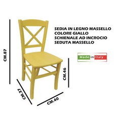 SEDIA LEGNO MASSELLO COLORE