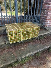 Grande baule vintage dipinto a