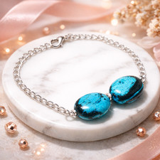 Natural Turquoise Oval Charm