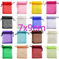 SACCHETTI organza 100 pezzi 7x9CM da confezione per BOMBONIERE porta confetti