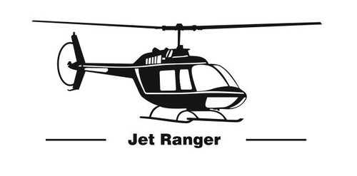 Adesivo bell jet ranger low - adesivo,