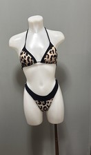 Costume due pezzi, Bikini Leopardato, Sgambato, Reggiseno a triangolo Shein Tg.M