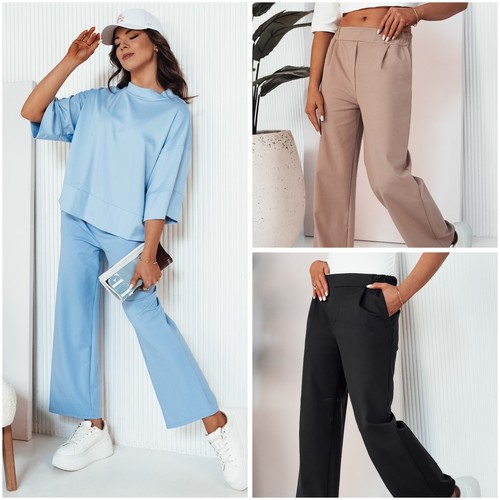Pantaloni donna gamba - gamba, larga