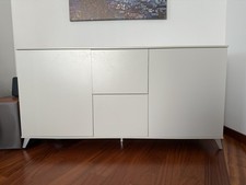 Madia moderna design 165x45x84,5 cm grigio chiaro