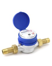 QWORK Water Meter, 1/2" NPT 304 Stainless Steel Cold Water Flow Meter with Pulse