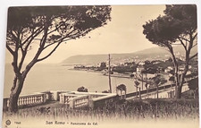 1912  San Remo  PANORAMA DA EST  antica cartolina  viaggiata barca e piroscafo