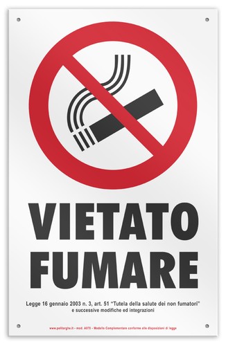 Cartello vinile con - in, fori