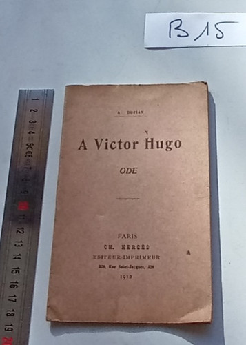 Livre victor hugo ode a - a,