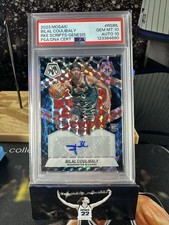 2023-24 Bilal Coulibaly - Mosaic Genesis Scripts RC, AUTO, SSP - DUAL 10 - POP 1