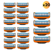 LAME DA BARBA PER GILLETTE FUSION 5 PROGLIDE LAME IN ACCIAIO INOX RICAMBIO RASOI