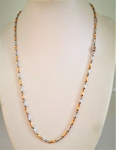 Collana oro giallo bianco - collana,