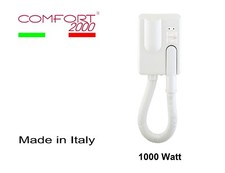 Asciugacapelli da parete a muro per hotel albergo alberghi phon bagno con timer