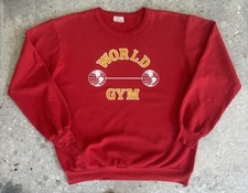 MAGLIONE VINTAGE WORLD GYM 1976 PULLOVER PRIMO PROTOTIPO LOGO GOLDS BODYBUILDING