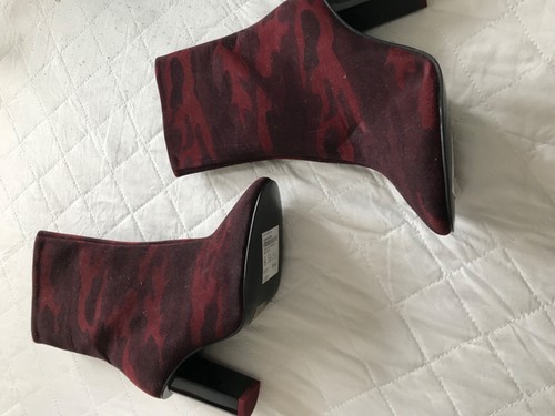 Stivali con tacco bordeaux - , e