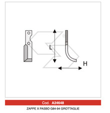 20 x ZAPPETTE ZAPPE MOTOZAPPA MOTOCOLTIVATORE PASBO G94 GROTTAGLI H80 L218  50x6