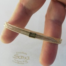 Bracciale Elastico Donna Uomo in Oro Giallo 750 18 kt Nuovo