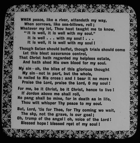 Magic lantern slide when peace - lantern,