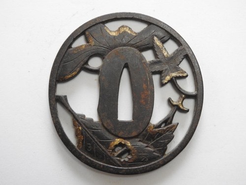Ferro tsuba foglia - ferro,