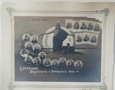 FOTO LICENZIANDI RAGIONERIA E COMMERCIO 1909/10 - REG. IST. TEC. A. BASSI - LODI