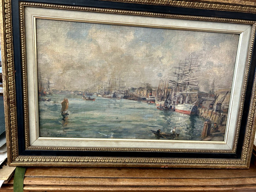 Nel porto bellissimo - bellissimo, olio