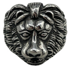 Anello uomo testa - uomo, leone