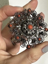 Antica Spilla In Argento E