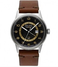 IRON ANNIE 5342-2 Orologio da Uomo Pelle Dual Time