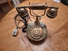 Telefono girevole ottone marmo