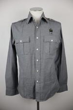 BLAUER CAMICIA MANICHE LUNGHE UOMO COTONE TG M MAN CASUAL VINTAGE SHIRT COTTON