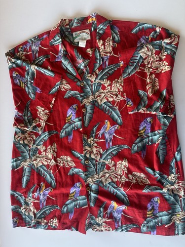 Camicia rossa hawaiana