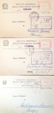 § INPS 1953 - CASTELNOVO BARIANO - 3 COMUNICAZ. DA FERRARA E MODENA CON DOMANDE