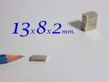 50 MAGNETI NEODIMIO 13x8X2 MM