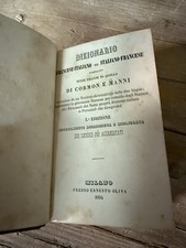 DIZIONARIO ANTICO Dizionario Francese-Italiano ed Italiano-Francese”