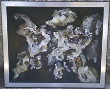 FERRUCCIO ROSINI - INFORMALE (1955 ??) - VECCHIO QUADRO DIPINTO OLIO SU TELA