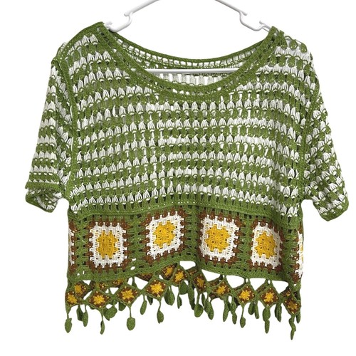 Crop top all uncinetto nonna - crop,