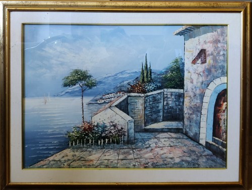 Quadro olio tela paesaggio - olio,