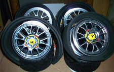 FERRARI 360 Challenge 1/5 NEW 4 ruote 4 wheel BBC rims 4 bolt caps Ferrari logo