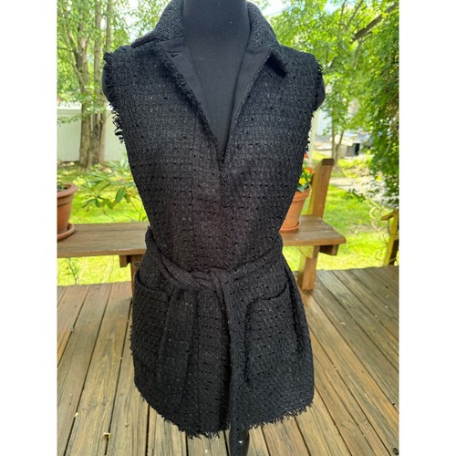 Gilet express nero tweed - gilet, senza