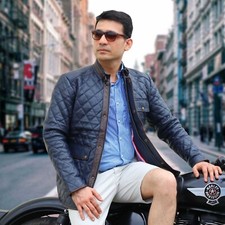 Giacca moto uomo pelle di
