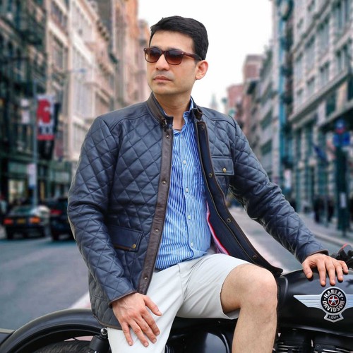 Giacca moto uomo pelle - , di