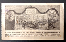 BIGLIETTO LOTTERIA PROVINCIALE FIRENZE CADUTI WW1 D'ANNUNZIO  FIUME LEGIONARI