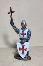 soldatini piombo CAVALIERI TEMPLARI 60 mm toy soldiers Il Plantageneto DIPINTO