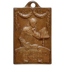 Medaglia Dante Alighieri, VI Centenario Morte, Comitato Cattolico, Ravenna, 1921