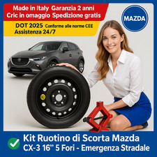 💥 Kit Ruotino Scorta Mazda CX-3 16” 5 Fori Con Cric Gratis DOT2025 🛞