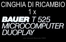 ★CINGHIA DI RICAMBIO MOTORE 1 x PROIETTORE BAUER T 525 DUOPLAY SUPER 8 mm ★