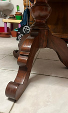 Tavolino antico in legno di mogano di fine 800 a biscotto con piano in marmo