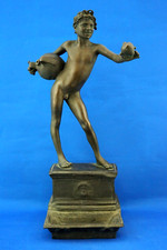 Vincenzo GEMITO scultura bronzo ACQUAIOLO nudo fontana 1800 XIX Liberty Napoli