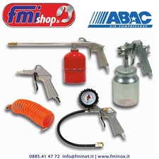 KIT 5 ACCESSORI ARIA COMPRESSA COMPRESSORE VERNICIARE SOFFIAGGIO AEROGRAFO ABAC