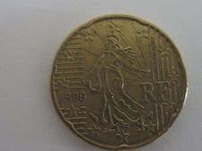 MONETA DA 20 centesimi di euro FRANCIA 1999 RARA