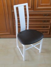 MOBILI " OCCASIONE "          Sedia Bianca Soggiorno Design Seduta Pelle  -URDE